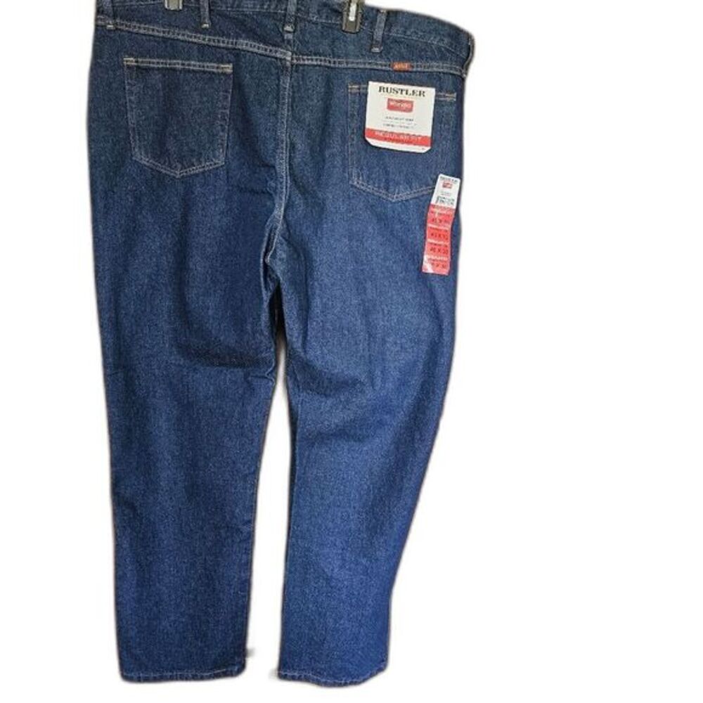Wrangler Rustler Mens 46x30 Heavyweight Denim Jeans - NWT Straight‎ Leg Workwear